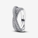 Pandora Timeless Anel Dois Aros Cruzados Pavé 193022C01