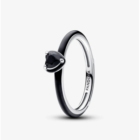 Anel Pandora ME Black Chakra Heart 193088C01