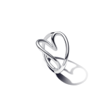 Anel coração com design orgânico
