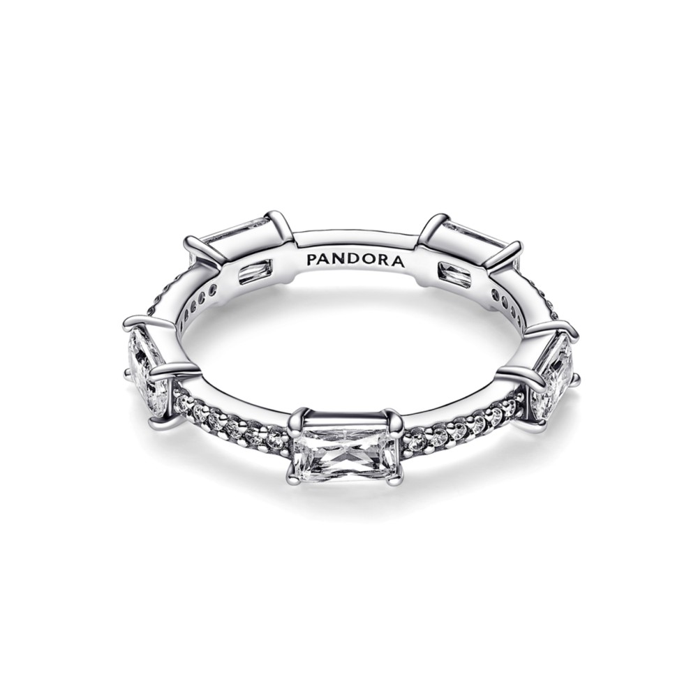 Anel Pandora Rectangular Bars Sparkling Pavé 192397C01