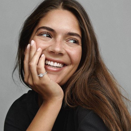 Anel Pandora Classic Sparkle Halo 198864C01-50