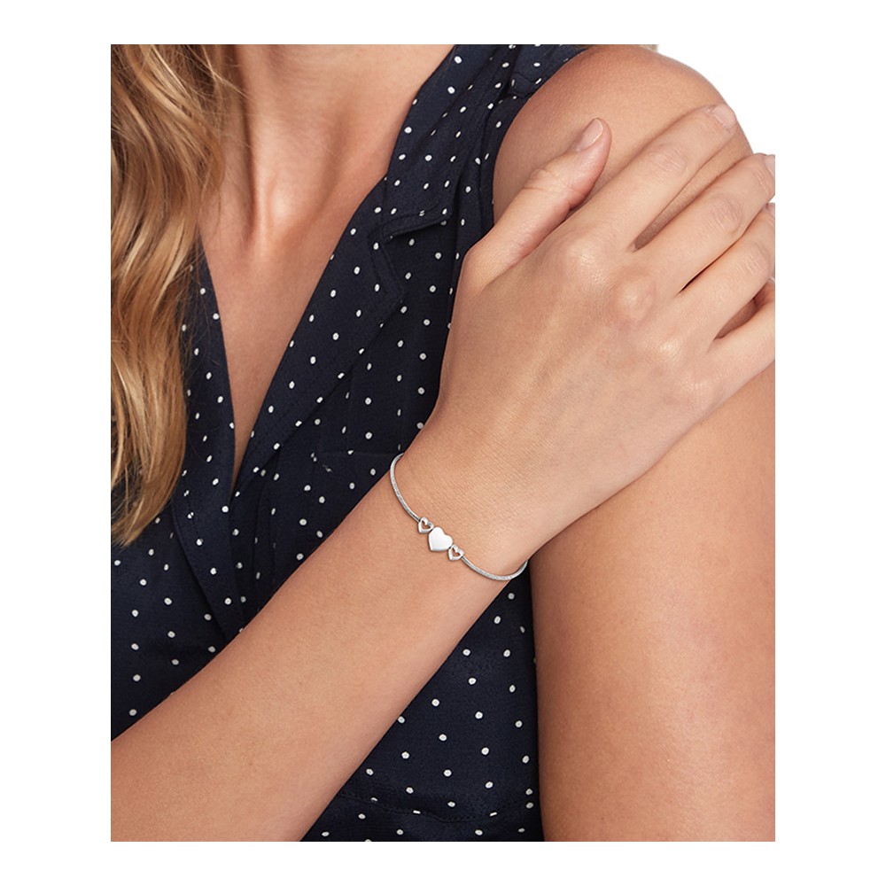 THJ HANGING HEART PULSEIRA PRATEADA