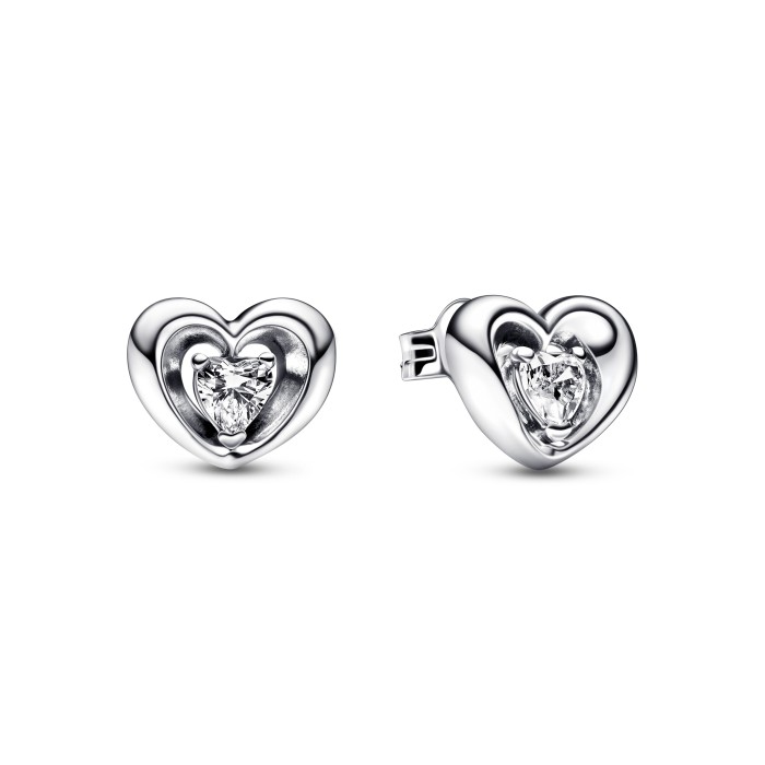 Brincos Radiant Heart & Floating Stone 292500C01