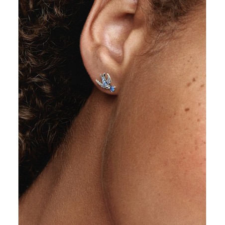 Brincos Swallows sterling silver with night blue