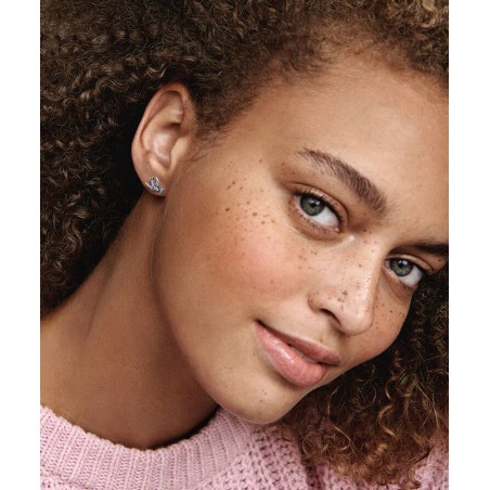 Brincos Swallows sterling silver with night blue