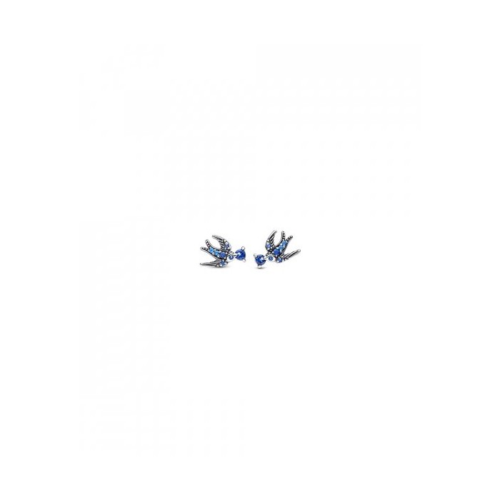 Brincos Swallows sterling silver with night blue