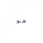 Brincos Swallows sterling silver with night blue