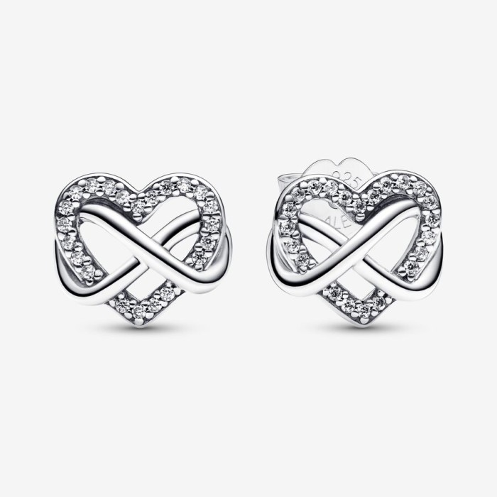 Pandora Brincos Sparkling Infinity Heart 292667C01