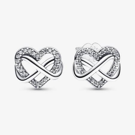Pandora Brincos Sparkling Infinity Heart 292667C01