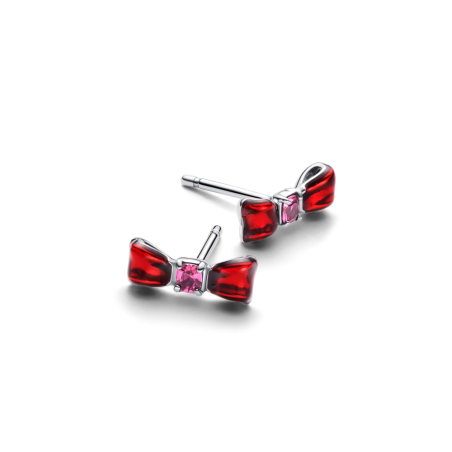 Brincos Espigão Laço Branca de Neve Disney