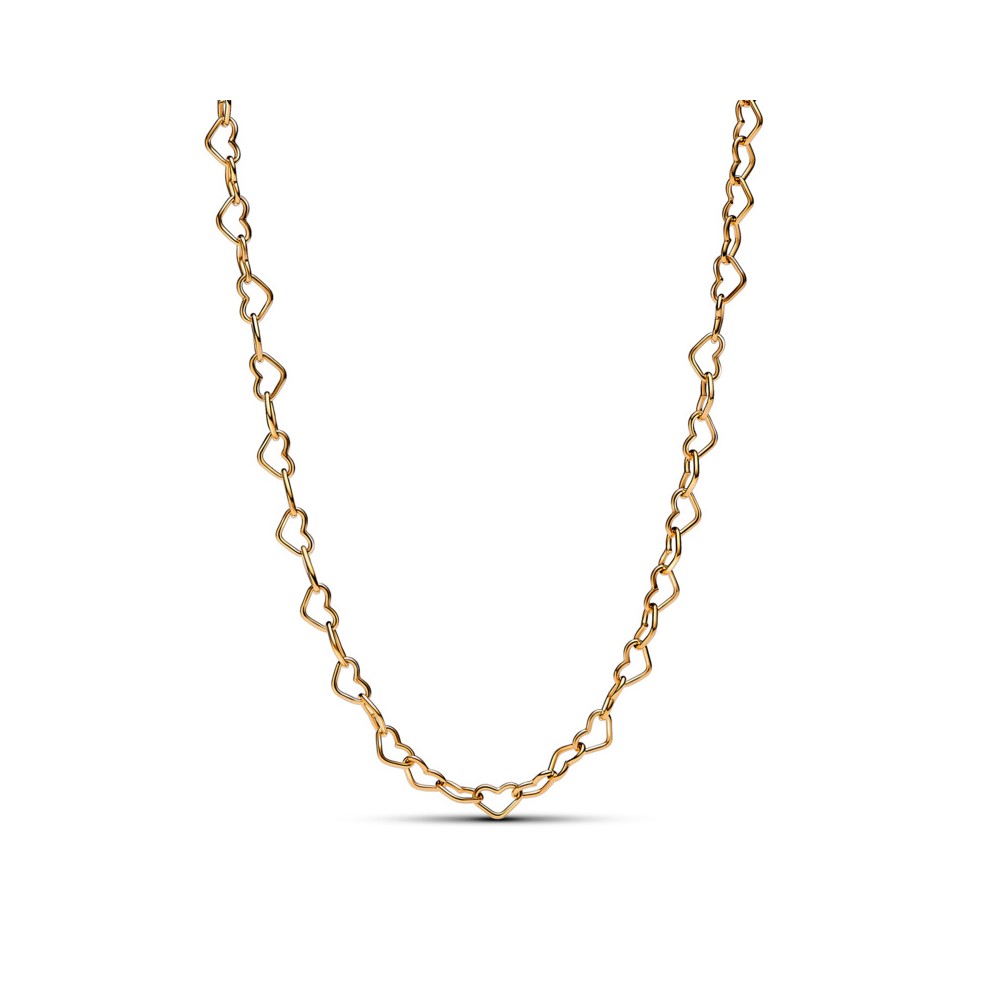 Colar Corações entrelaçados revestimento ouro de 14kt