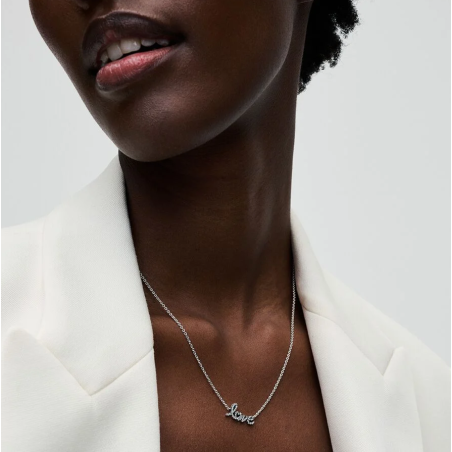 Colar Sparkling Handwritten Love 393076C01