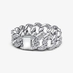 Anel Pandora de Corrente Cubana Pavé 193557C01-54