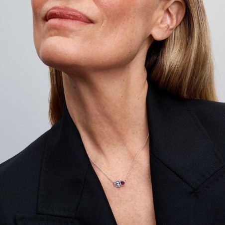 Colar Pandora Sparkling Halo Hearts 393632C01-45