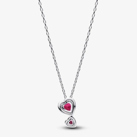 Colar Pandora Sparkling Halo Hearts 393658C01-60