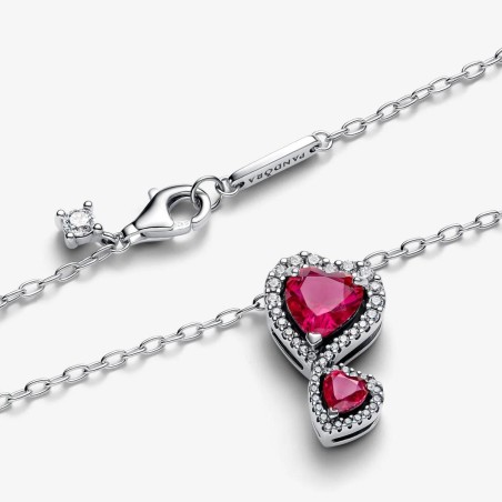 Colar Pandora Sparkling Halo Hearts 393658C01-60