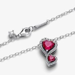 Colar Pandora Sparkling Halo Hearts 393658C01-60