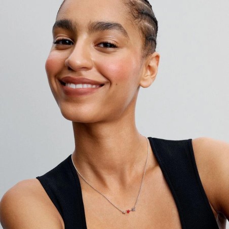 Colar Pandora Arrow and Murano Glass Heart 393669C01-50