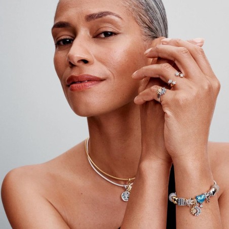 Anel Pandora Aberto Estrelas Cadentes 193582C01-54