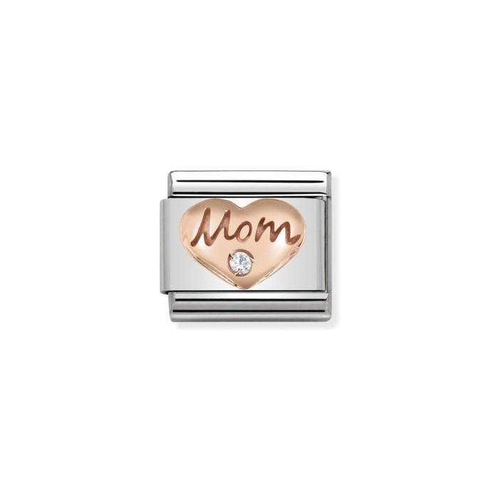 NOMINATION CHARM LINK CLASSIC CORAÇÃO "MOM"