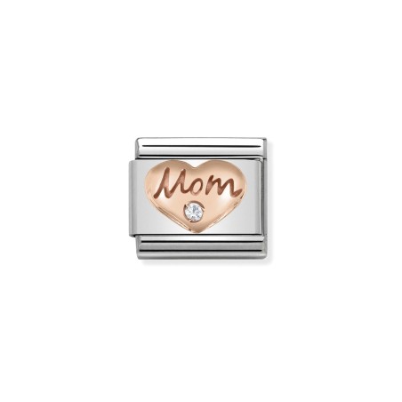 NOMINATION CHARM LINK CLASSIC CORAÇÃO "MOM"
