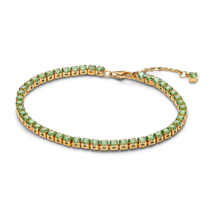 Pulseira de Ténis Verde Brilhante