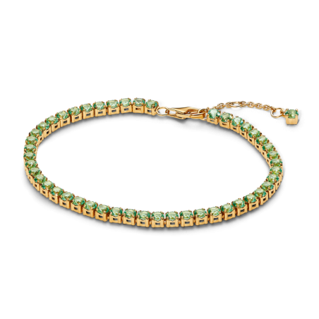 Pulseira de Ténis Verde Brilhante