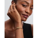 Pulseira Corrente Snake Fecho Coração Infinito Brilhante