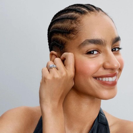 Anel Pandora Sparkling Halo Hearts 193659C01